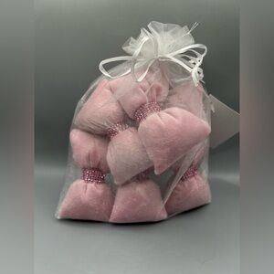 Hobby Lobby Soft Pink Bow Scatter Vase Filler With Rhinestones Set Of 6 NEW